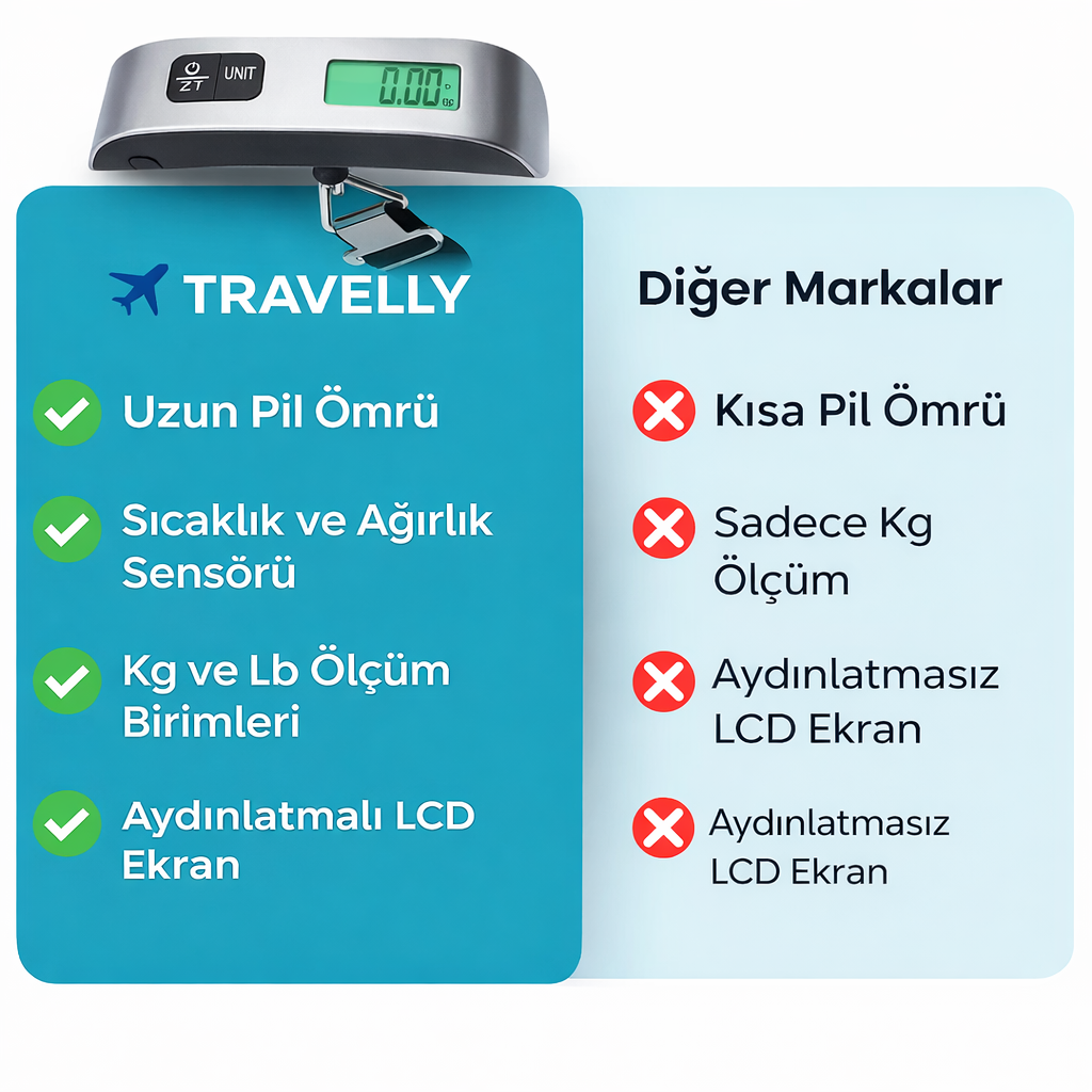 Travelly Dijital Bavul Tartısı