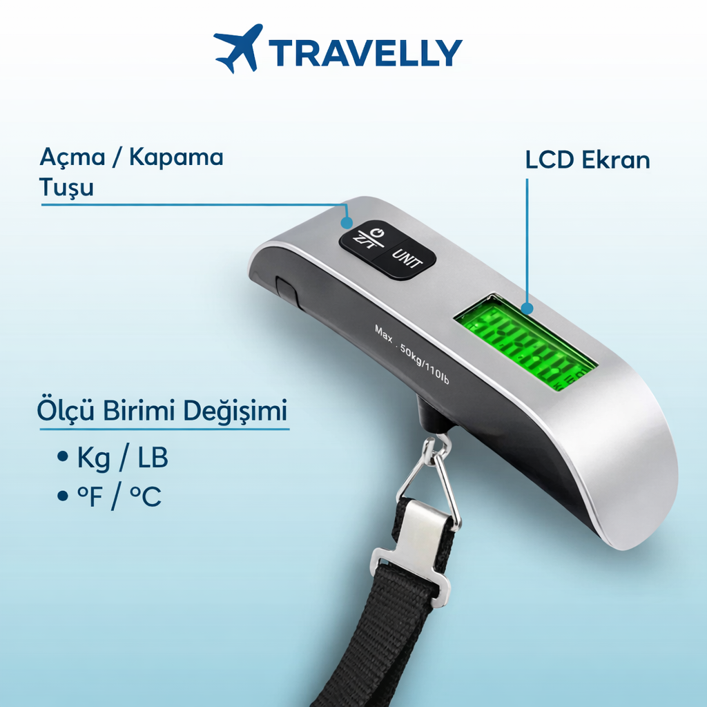 Travelly Dijital Bavul Tartısı