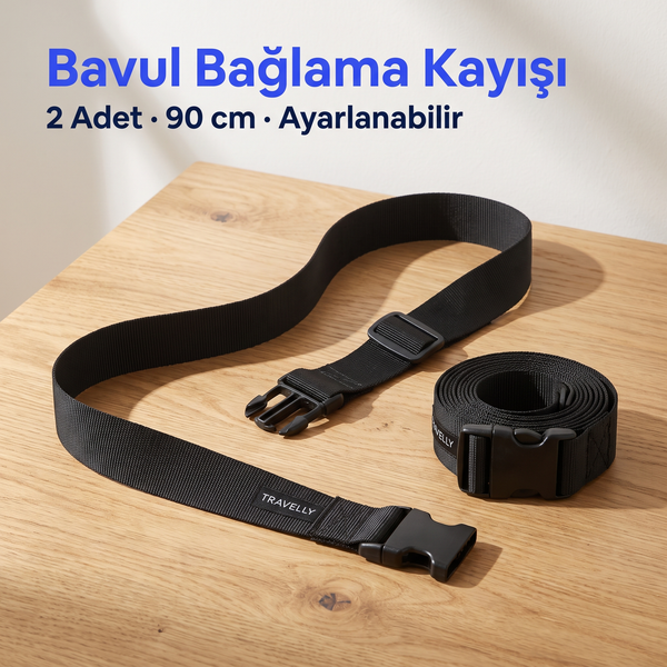 Travelly bavul bağlama kayışı 2 adet