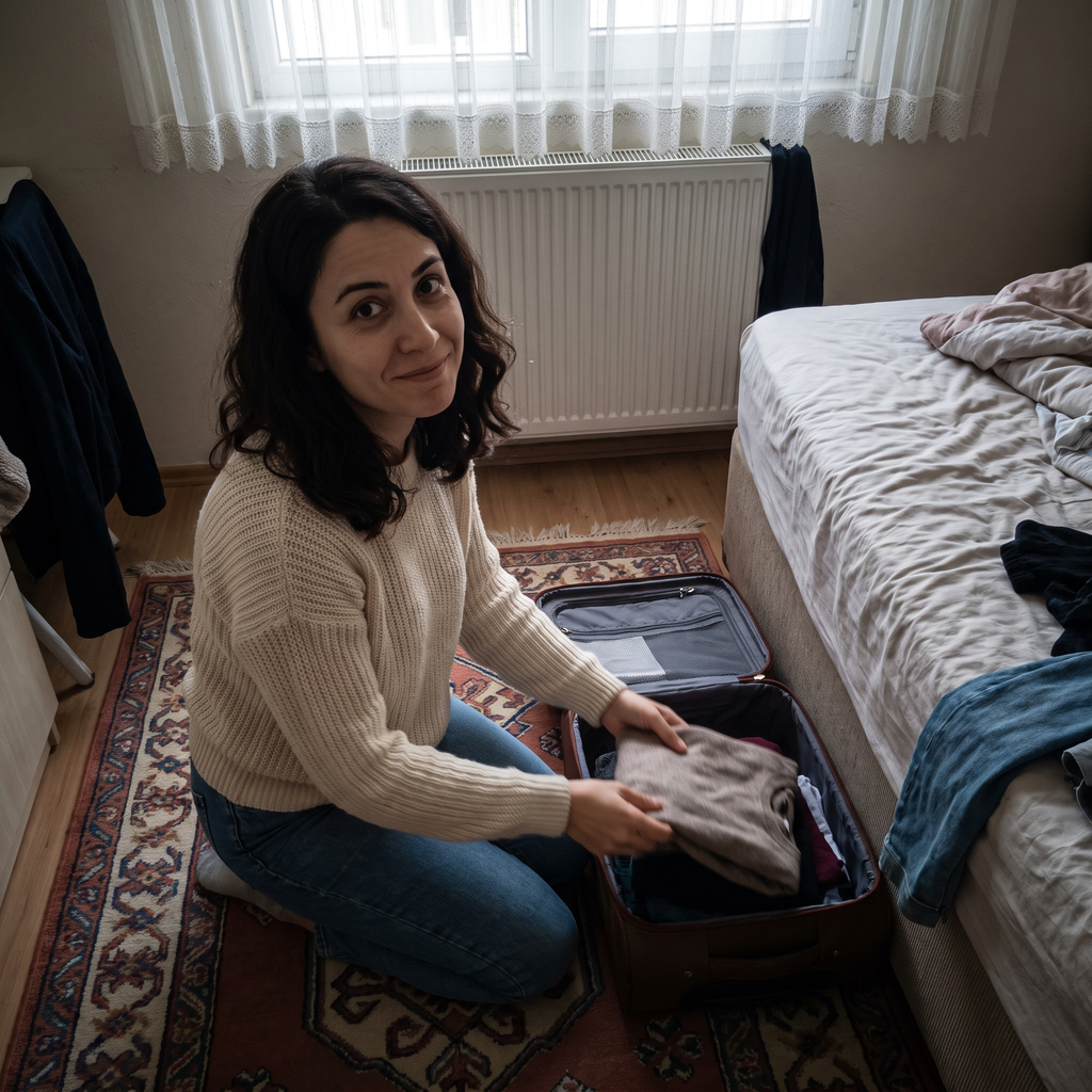 Müşteri fotoğrafı: valizini hazırlarken